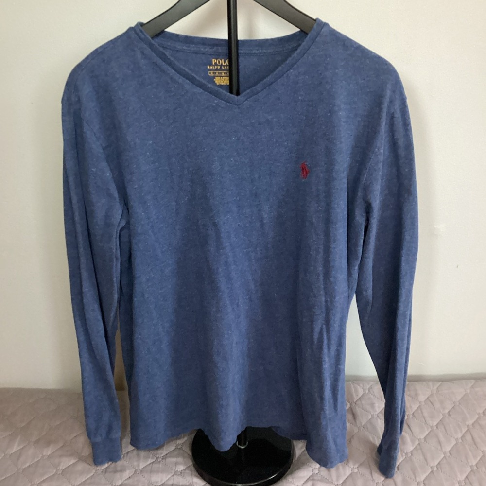 Polo Ralph‎ Lauren Mens Blue Size Med Long Sleeve Shirt